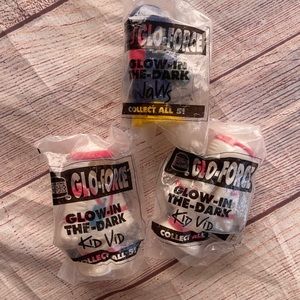 Gol-Force Glow In The Dark 1995 Burger King Toys Set Of 3 NEW